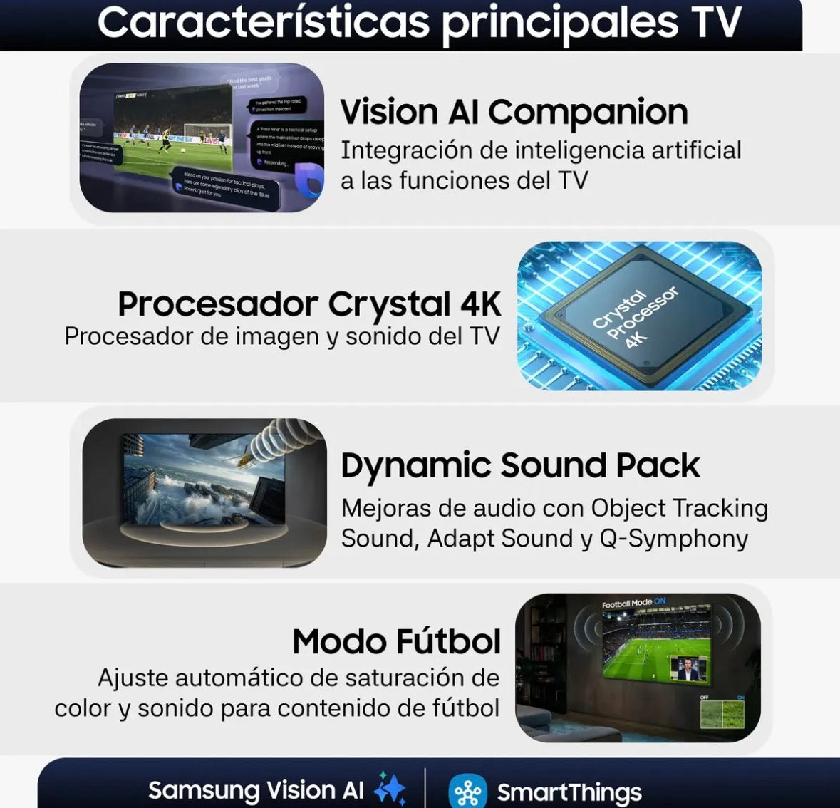 Samsung crystal UHD Vision AI Smart TV 50’’  (2026)