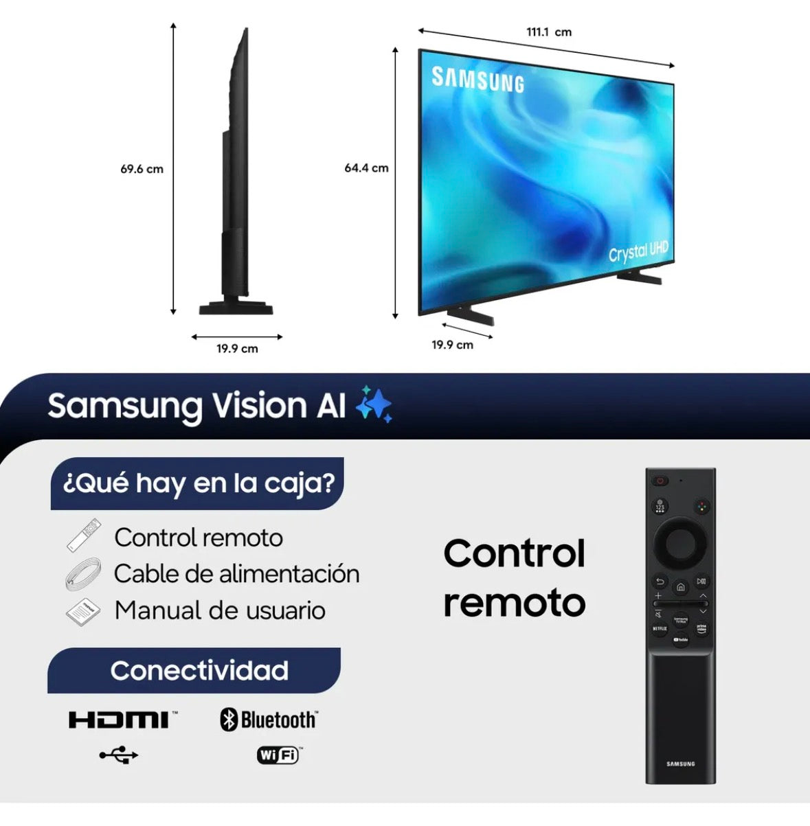 Samsung crystal UHD Vision AI Smart TV 50’’  (2026)