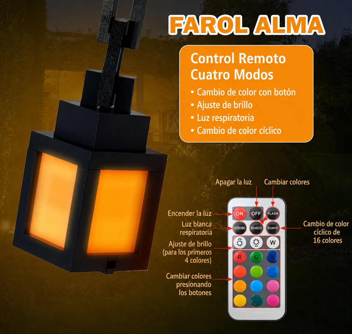 Farol LED Pixel Estilo Minecraft – Luz Amarilla Tipo Antorcha